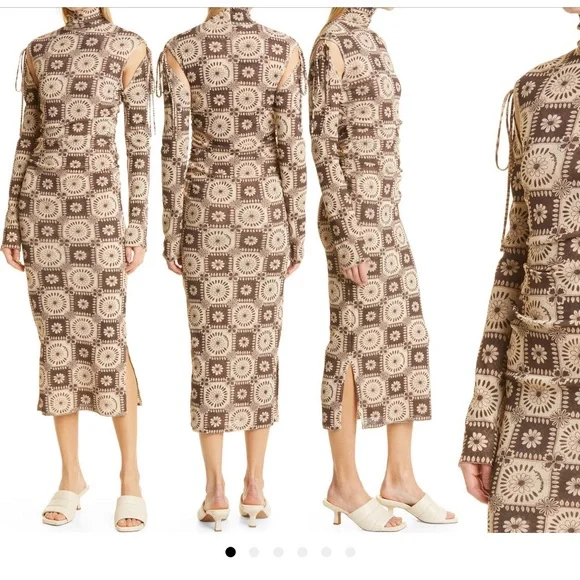 Nanushka Aleid Turtleneck Midi Dress - Picture 3 of 12